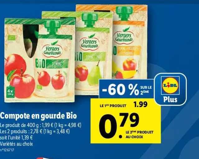 Compote En Gourde Bio