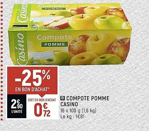 Compote Pomme Casino