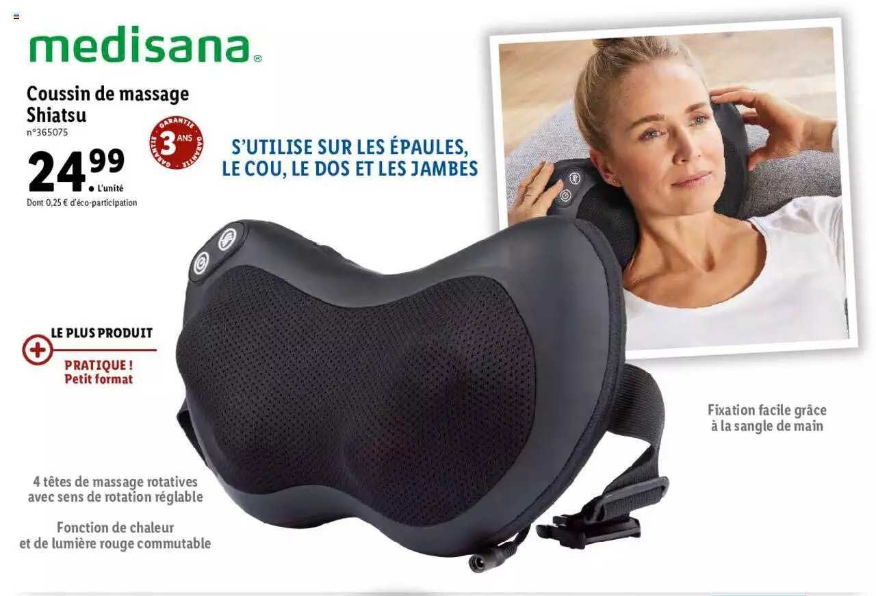 coussin de massage shiatsu medisana