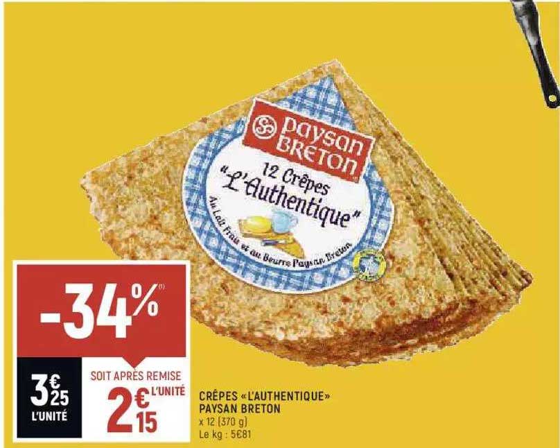 crêpes «l'authentique» paysan breton