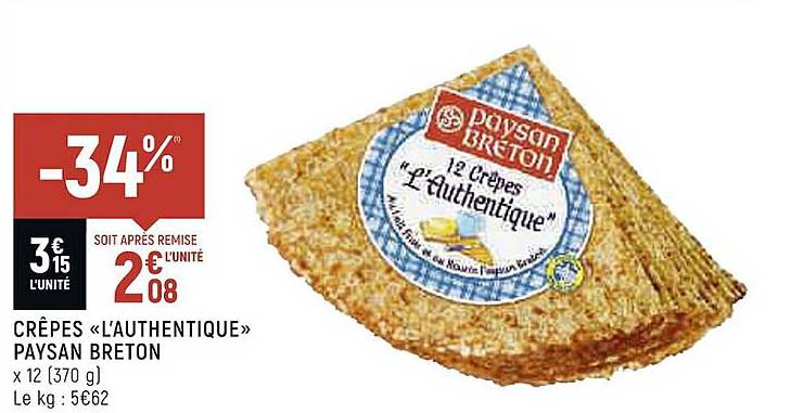 crêpes «l'authentique» paysan breton