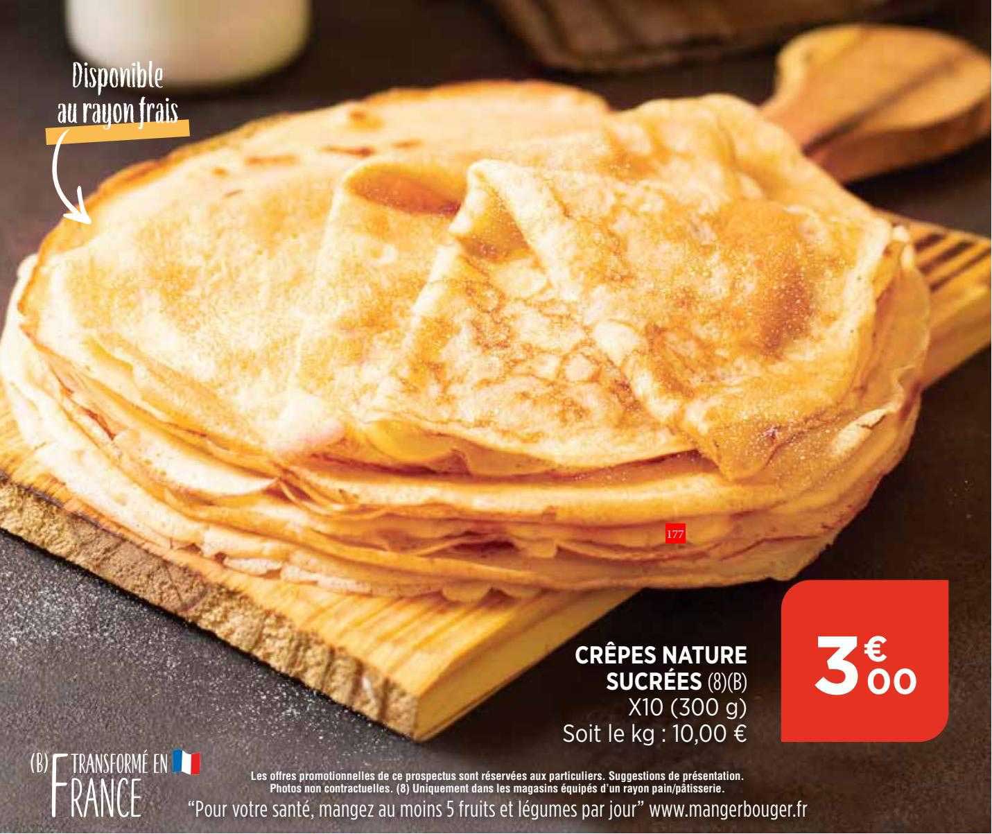 Crêpes Nature Sucrées