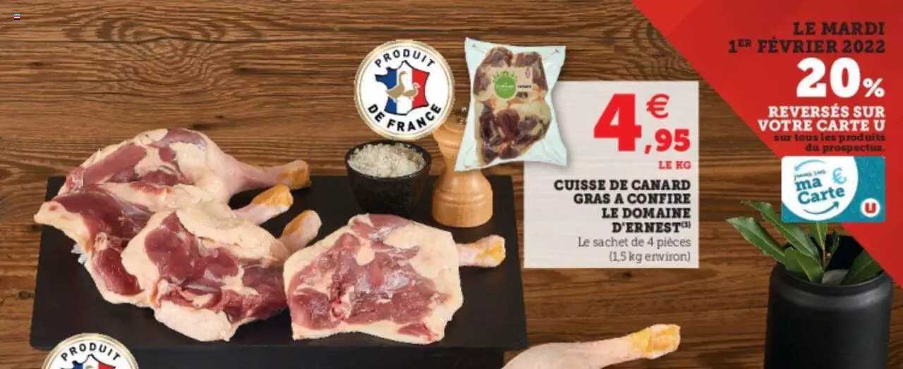 cuisse de canard gras à confire le domaine d'ernest