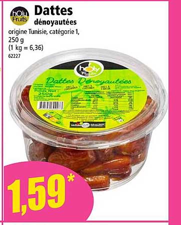 dattes dénoyautées holy fruits