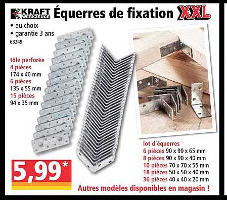 équerres de fixation kraft werkzeuge