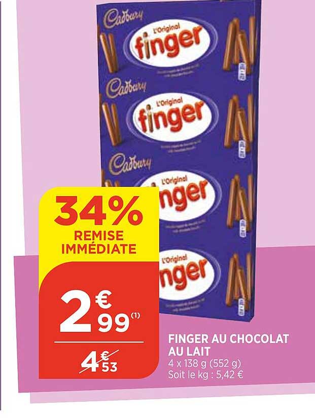 finger au chocolat au lait
