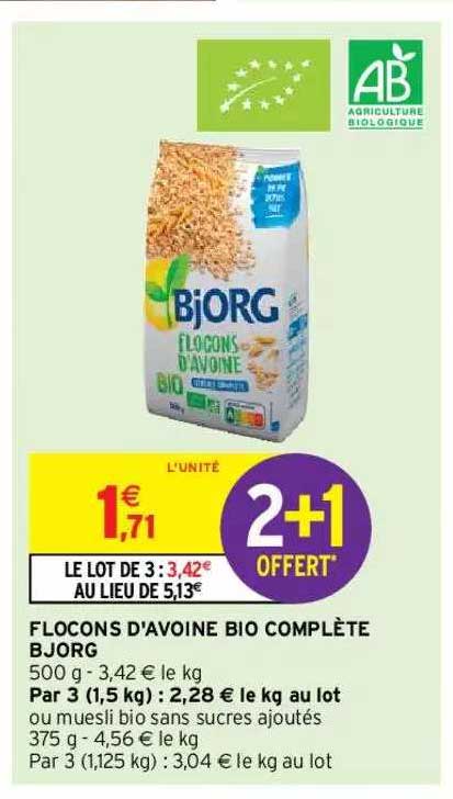 Flocons D'avoine Bio Complète Bjorg