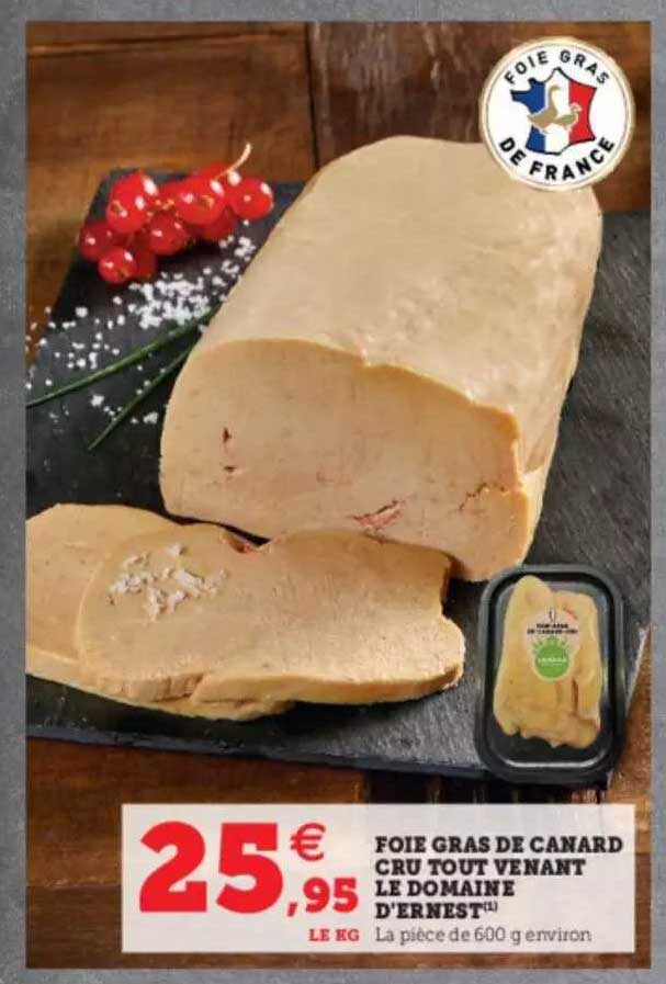 foie gras de canard cru tout venant le domaine d'ernest
