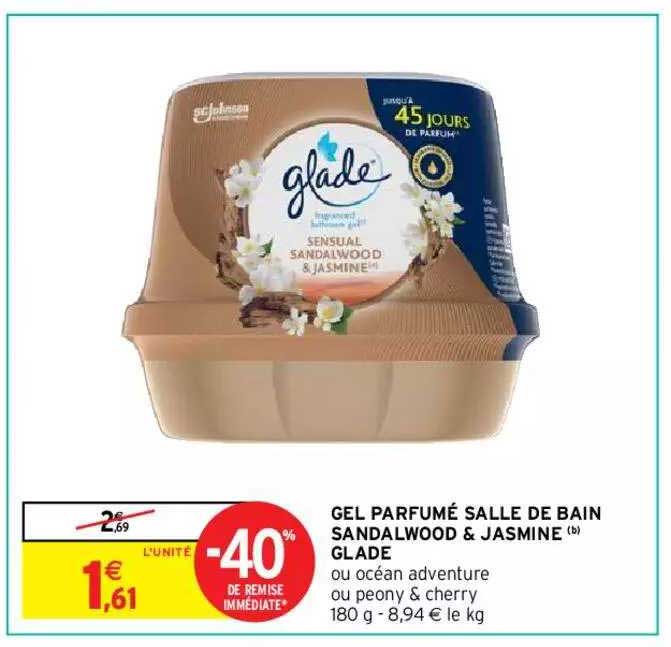 gel parfumé salle de bain sandalwood & jasmine glade