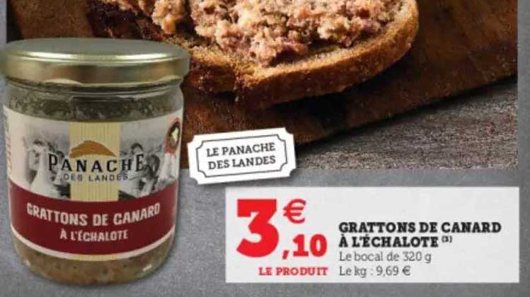 grattons de canard à l'échalote