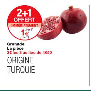 grenade 2+1 offert immédiatement