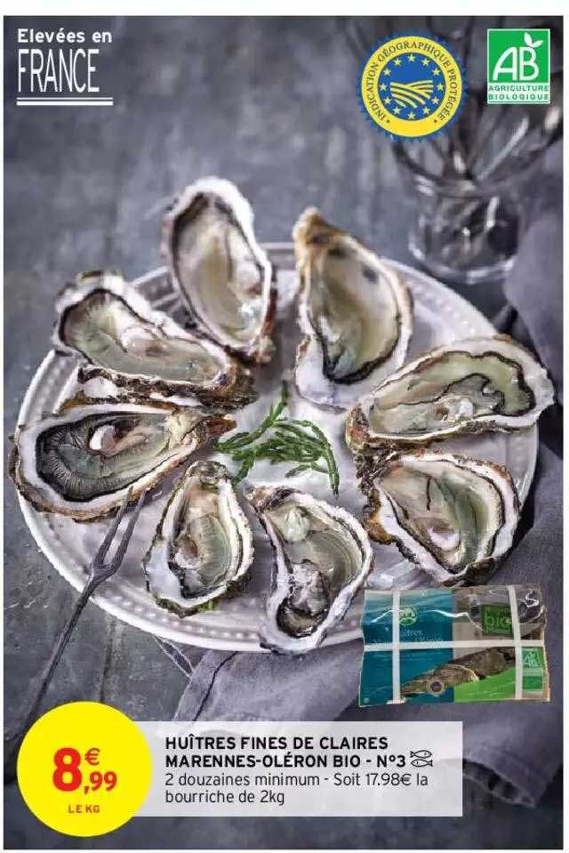huîtres fines de claires marennes-oléron bio - n°3