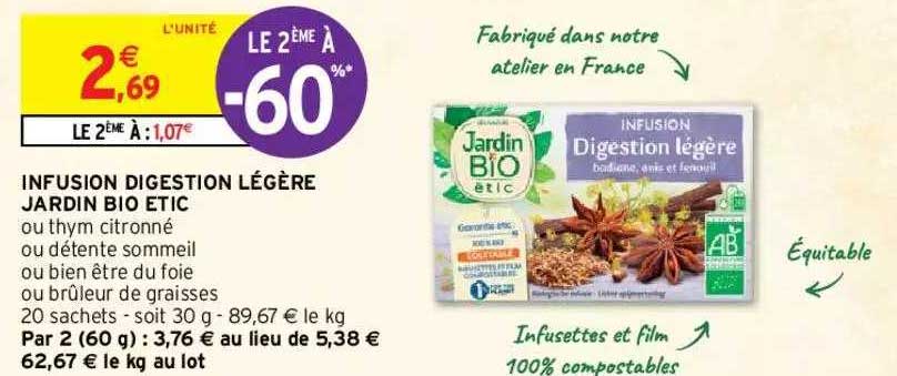infusion digestion légère jardin bio étic