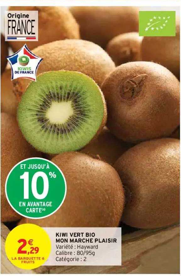 kiwi vert bio mon marché plaisir