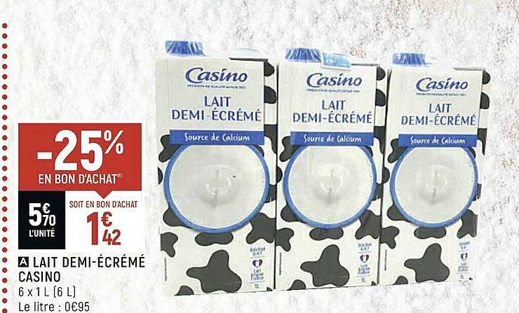 lai demi-écrémé casino