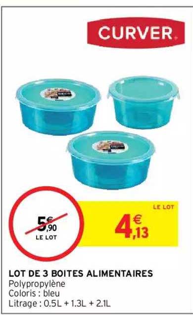 Lot De 3 Boîtes Alimentaires