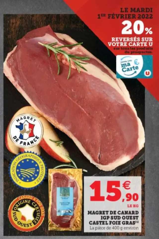 magret de canard igp sud ouest castel foie gras