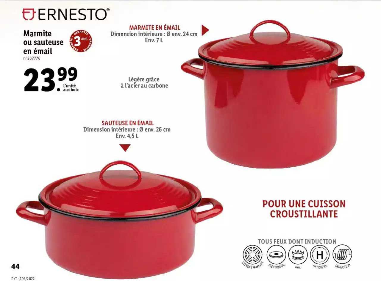 Marmite Ou Sauteuse En émail Ernesto