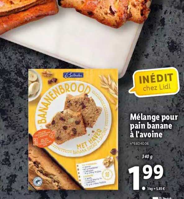 mélange pour pain banane à l'avoine