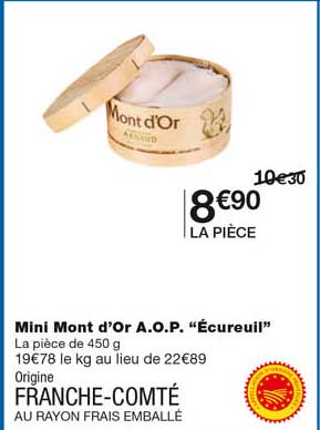 mini mont d'or a.o.p. "écureuil"