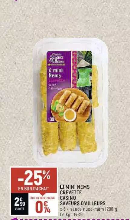mini nems crevette casino saveurs d'ailleurs