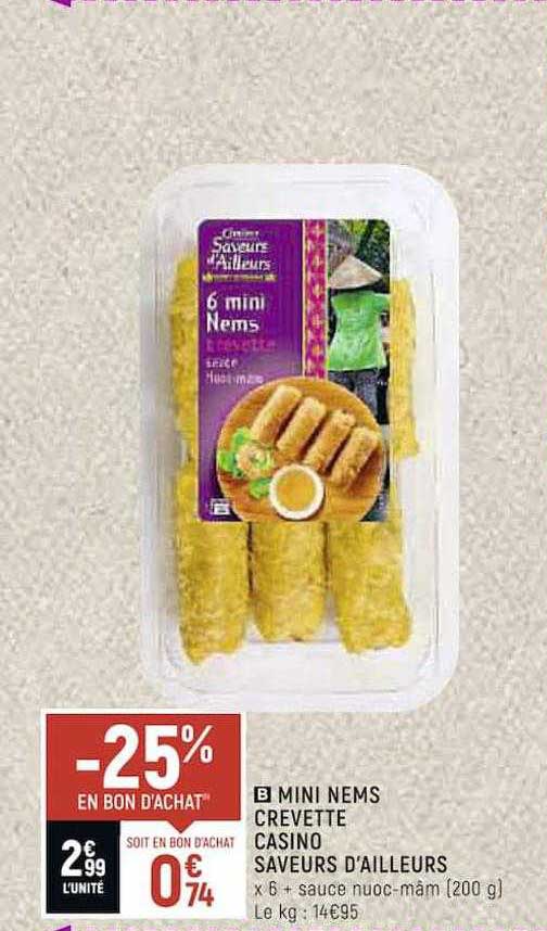 mini nems crevette casino saveurs d'ailleurs