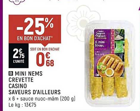 mini nems crevette casino saveurs d'ailleurs