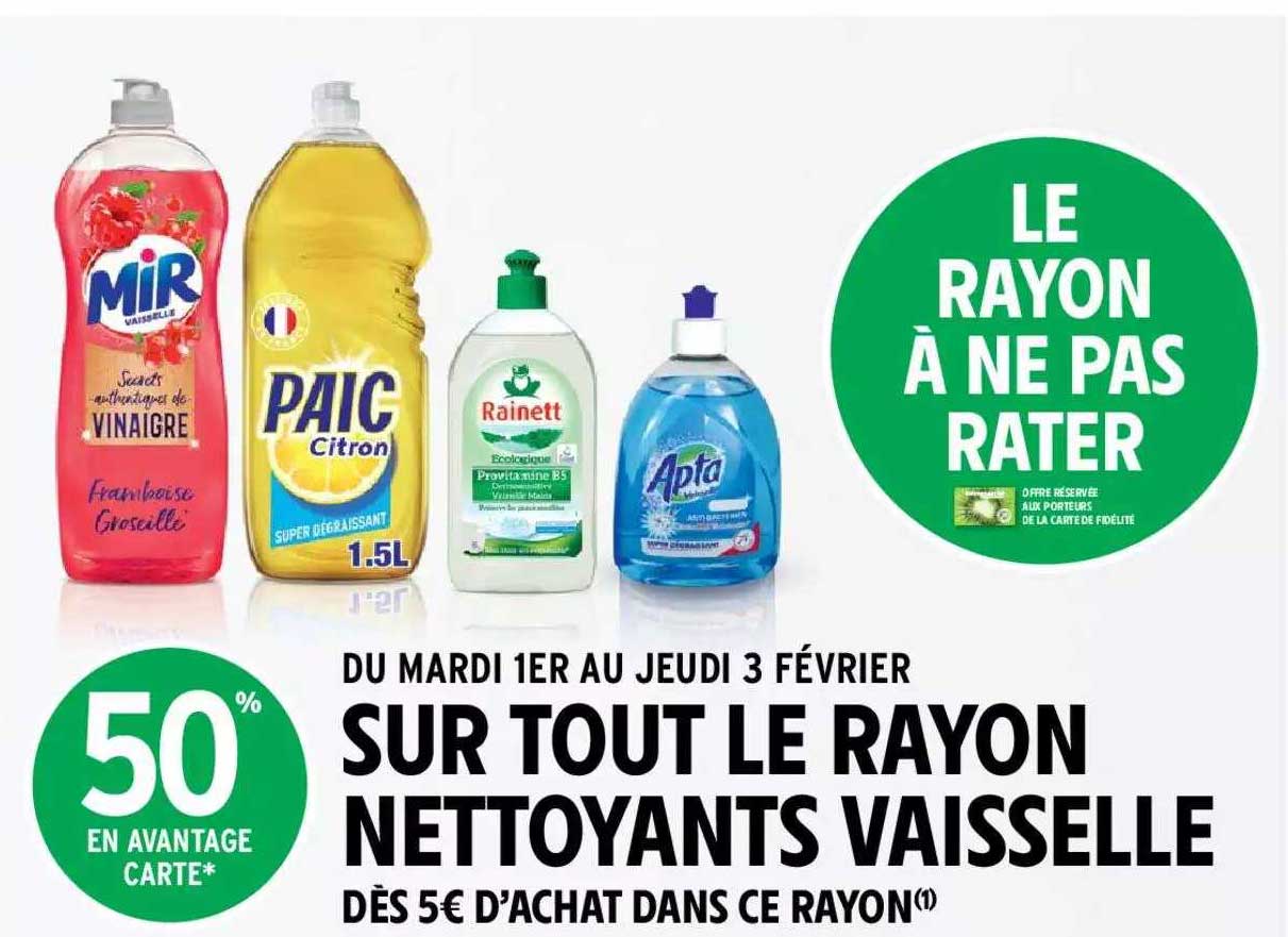 nettoyants vaisselle