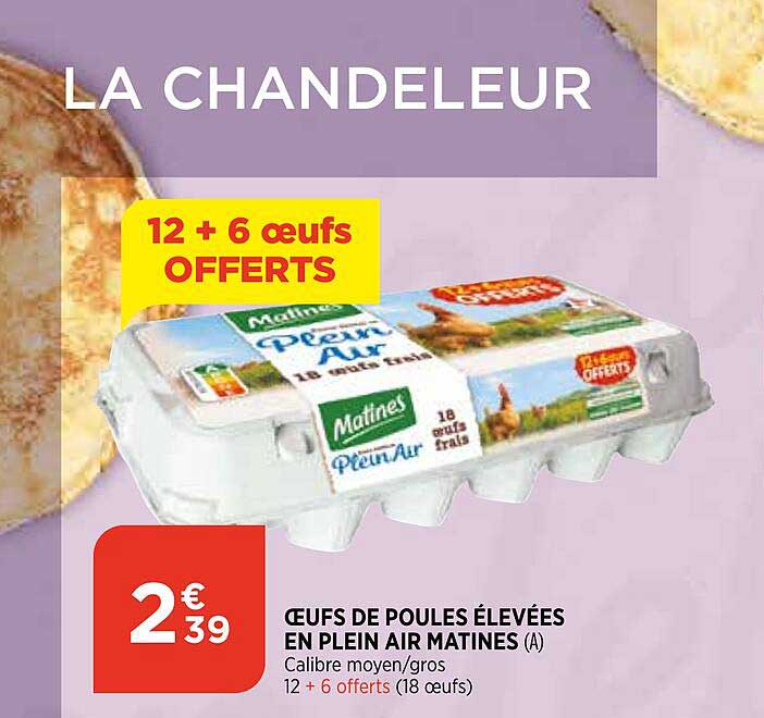 oeufs de poules élevées en plein air matines