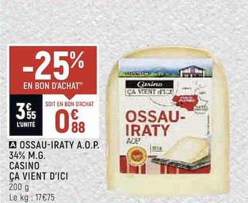 ossau-iraty a.o.p. casino ça vient d'ici