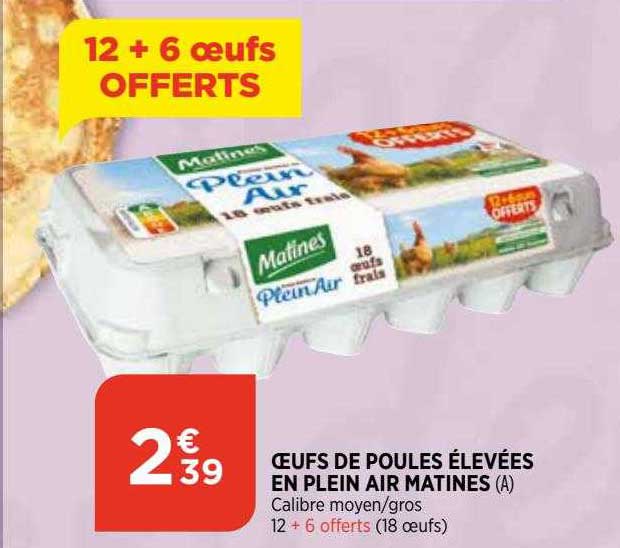 œufs de poules élevées en plein air matines