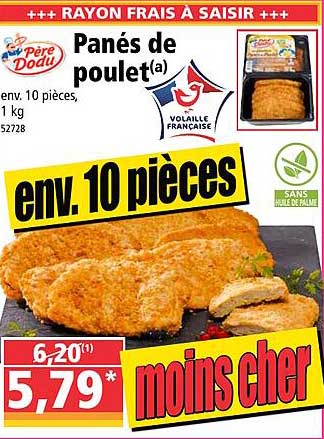 panés de poulet père dodu