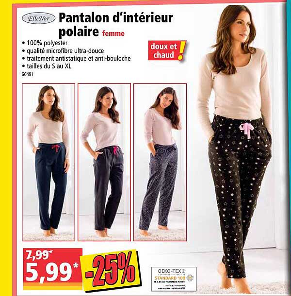 Pantalon D'intérieur Polaire Femme ElleNor