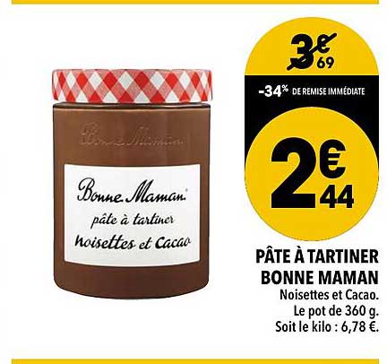 pâte à tartiner bonne maman