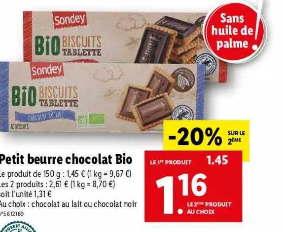 Petit Beurre Chocolat Bio Sondey