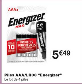 Piles Aa Lr03 "energizer"