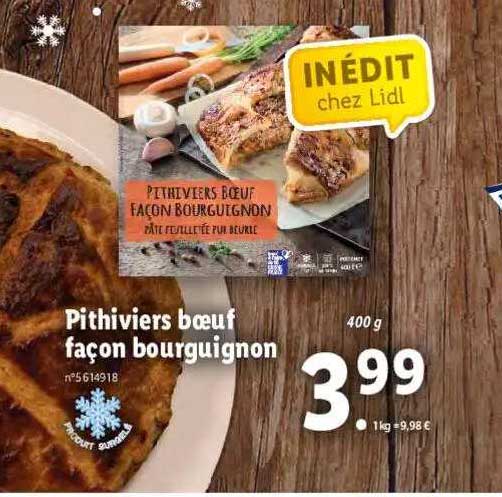 pithiviers bœuf façon bourguignon