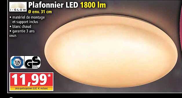 plafonniers led 1800 im i-glow