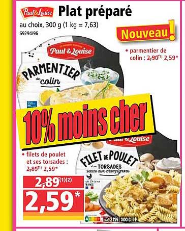 Plat Préparé Paul & Louise