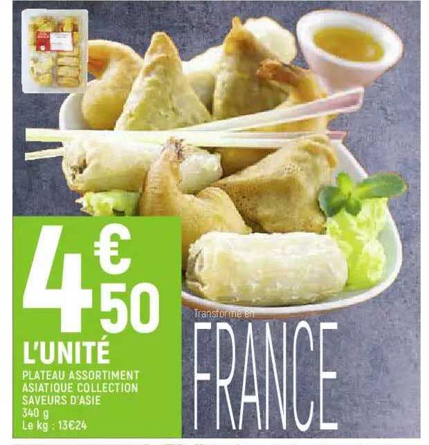 plateau assortiment asiatique collection saveurs d'asie