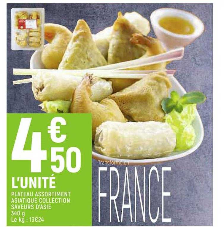 plateau assortiment asiatique collection saveurs d'asie