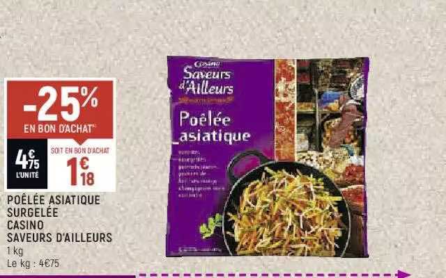 Poêlée Asiatique Surgelée Casino Saveurs D'ailleurs