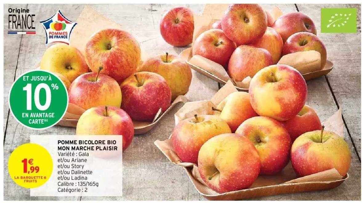 pomme bicolore bio mon marché plaisir