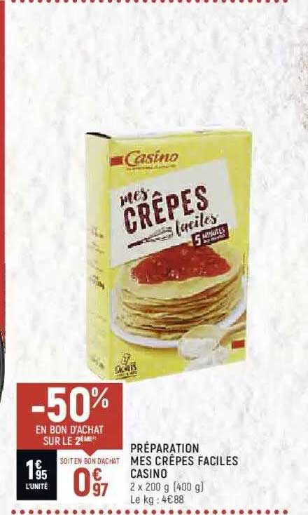préparation mes crêpes faciles casino