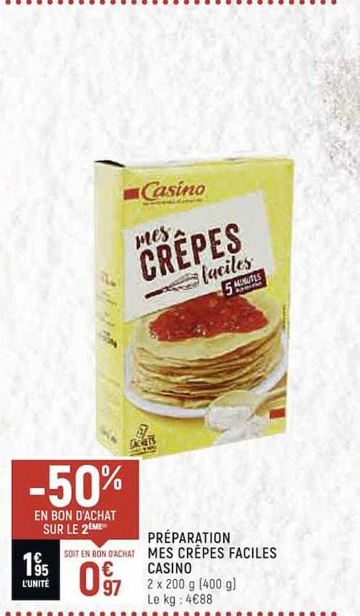 préparation mes crêpes faciles casino