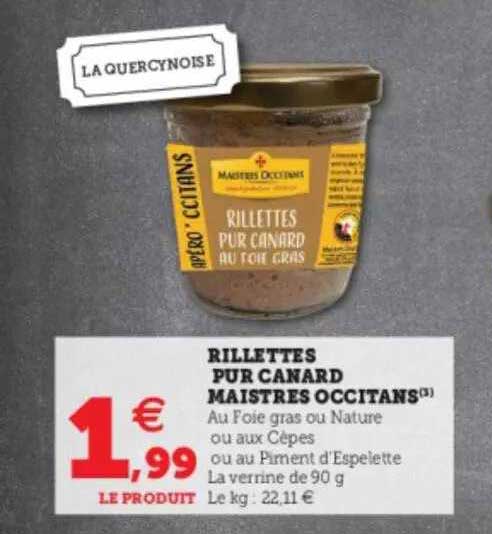 rillettes pur canard maistres occitans