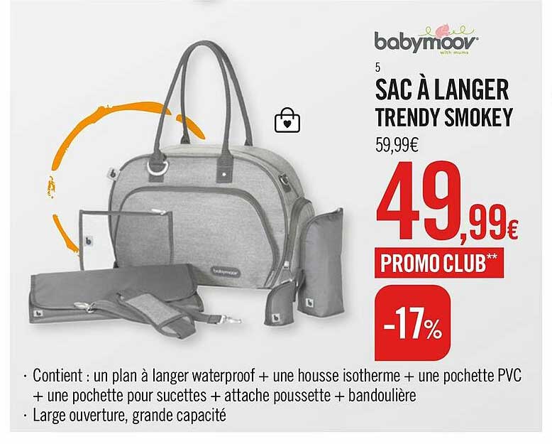 sac à langer trendy smokey babymoov
