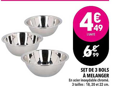 set de 3 bols à melanger