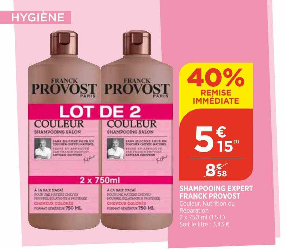 shampooing expert frank provost 40% remise immédiate