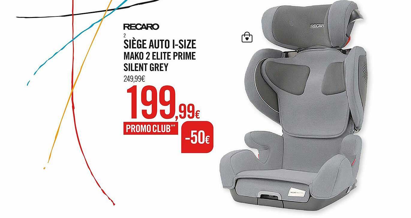 siège auto i-size mako 2 elite prime silent grey recaro